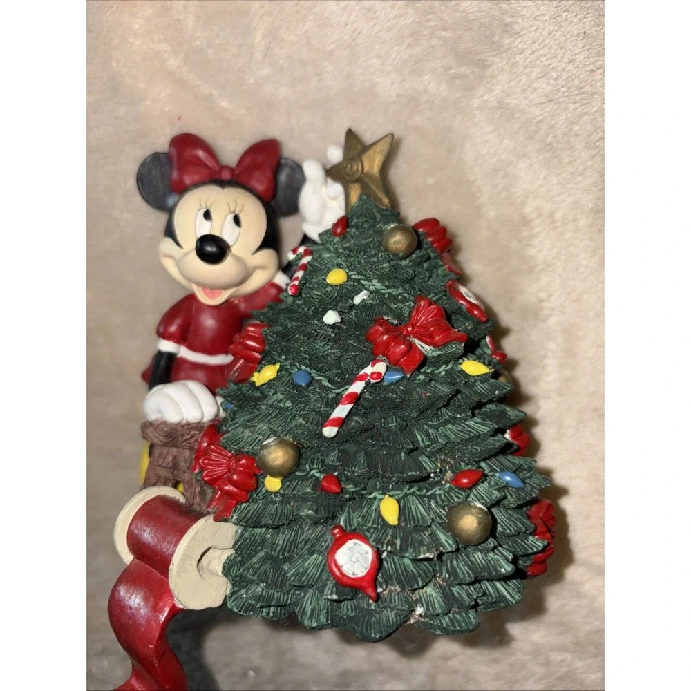 VTG Mickey Unlimited Santa's Best Stocking Hanger Minnie Mouse Christmas Tree
